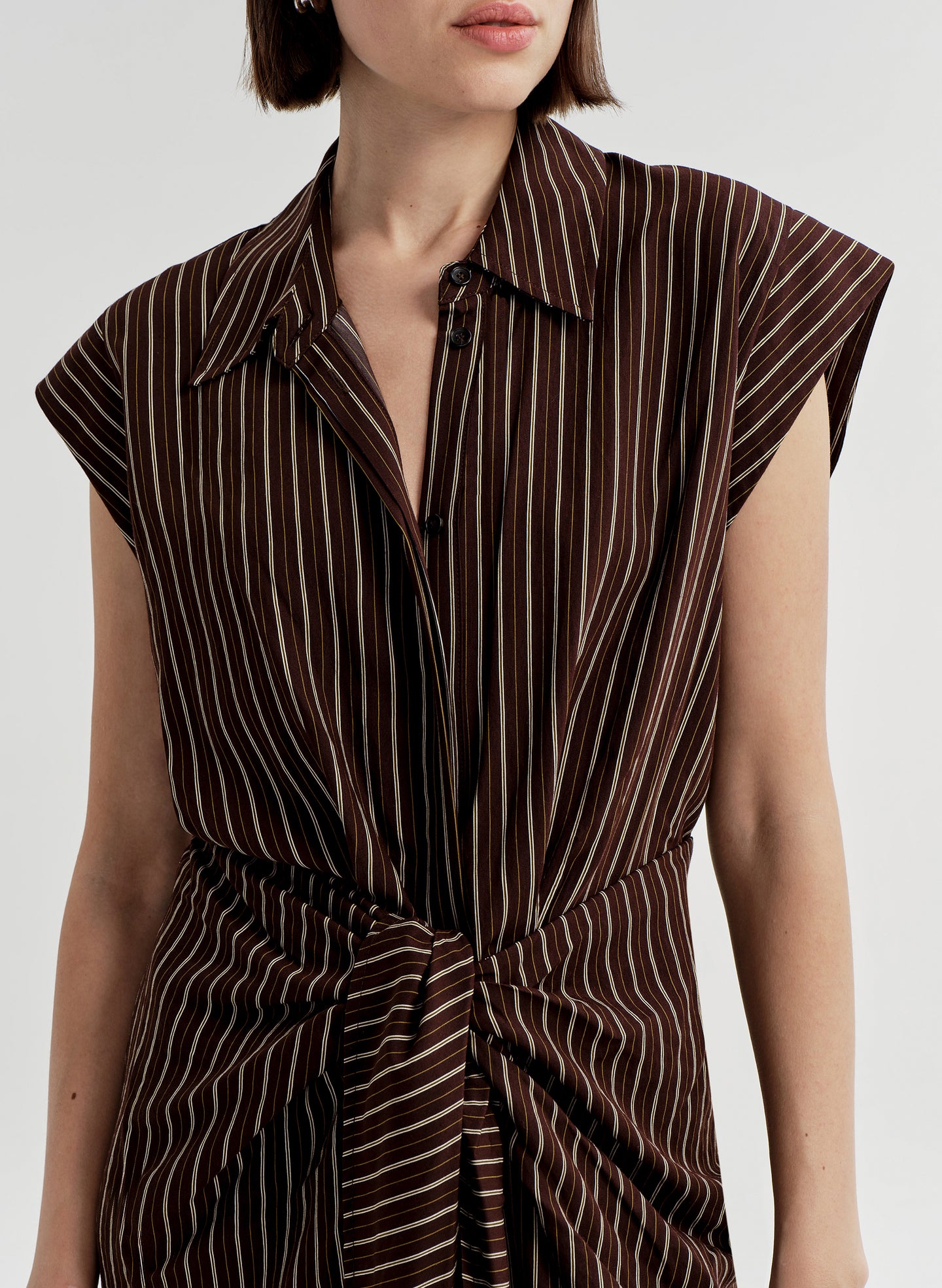 A.L.C. Women's Emilia Dress - Brown - Size 10 - Ganache Stripe A.L.C. Women's Emilia Dress - Brown - Size 10 - Ganache Stripe