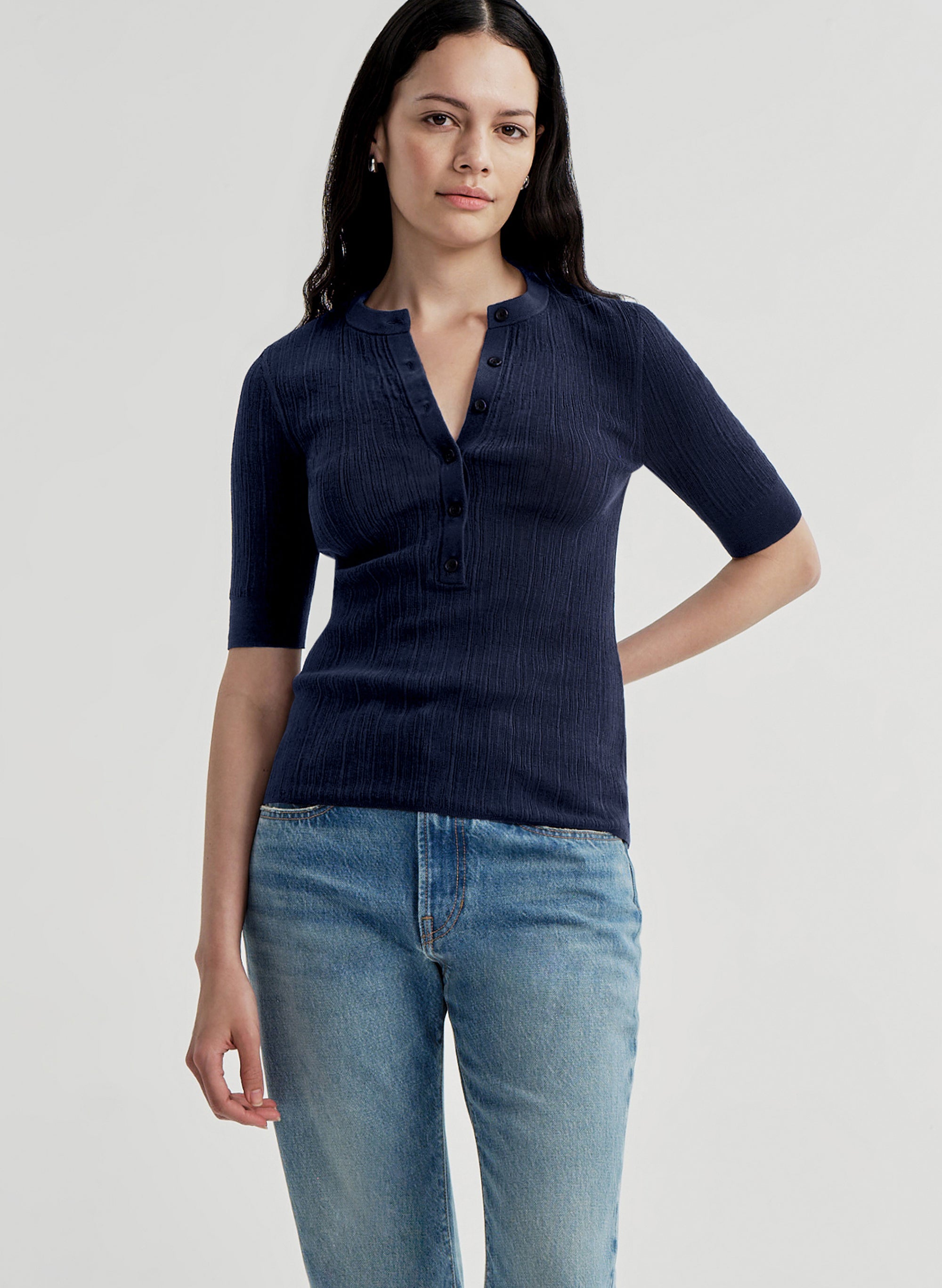 Fisher Fine Cotton Knit Top | ALC LTD