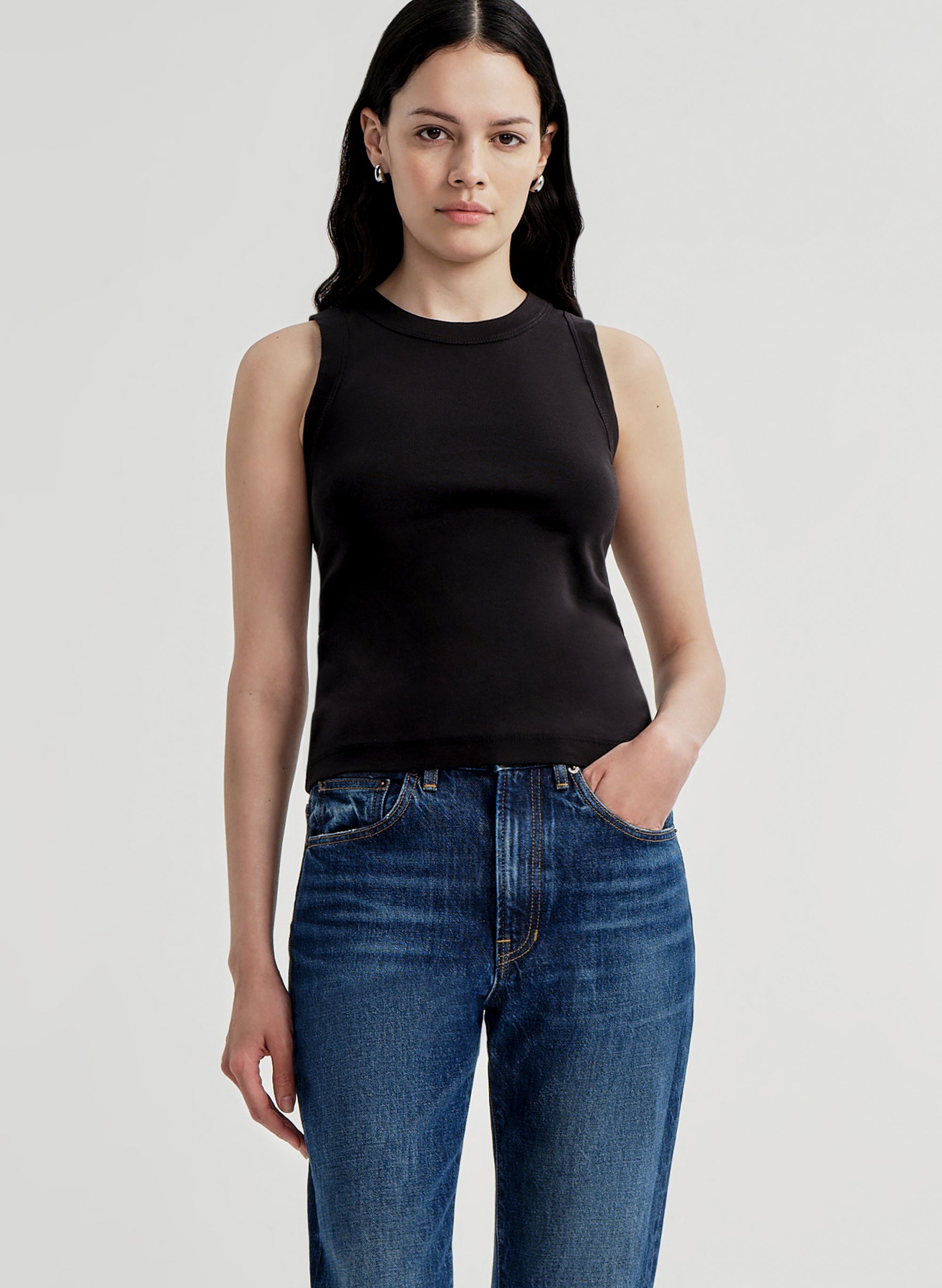 andmary Adele ribbon tank Black 黒 andmary Adele ribbon tank Black 黒 【公式通販】