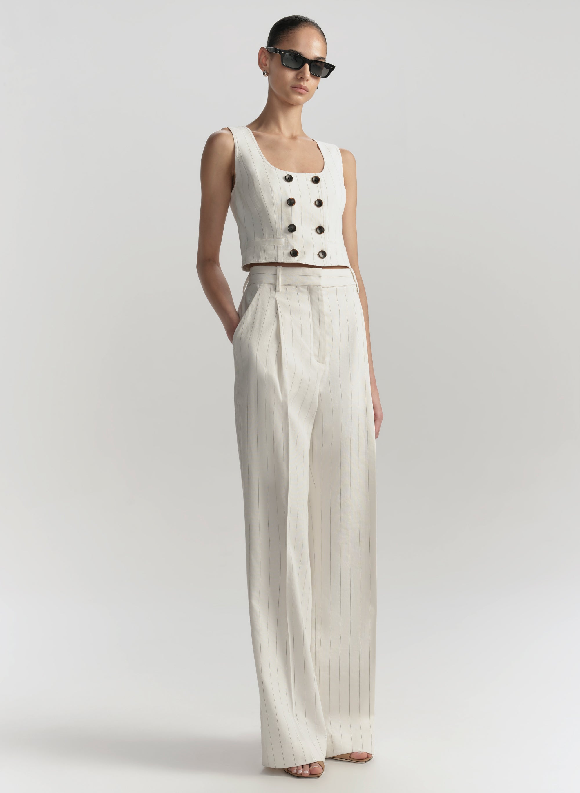 Winston Linen Pinstripe Pant | ALC LTD
