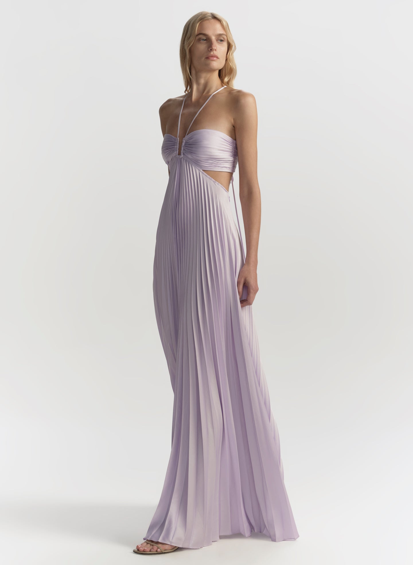 Moira Satin Pleated Maxi Dress | ALC LTD Moira Satin Pleated Maxi Dress | ALC LTD