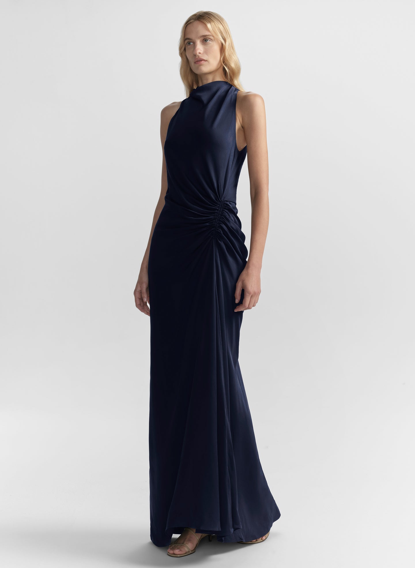 A.L.C. Women's Inez Satin Gown in Dark Sapphire, Size 00 A.L.C. Women's Inez Satin Gown in Dark Sapphire, Size 00