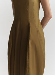 Brown dress on a white background