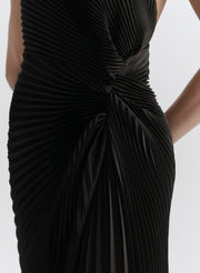 Romy Pleated Satin Gown