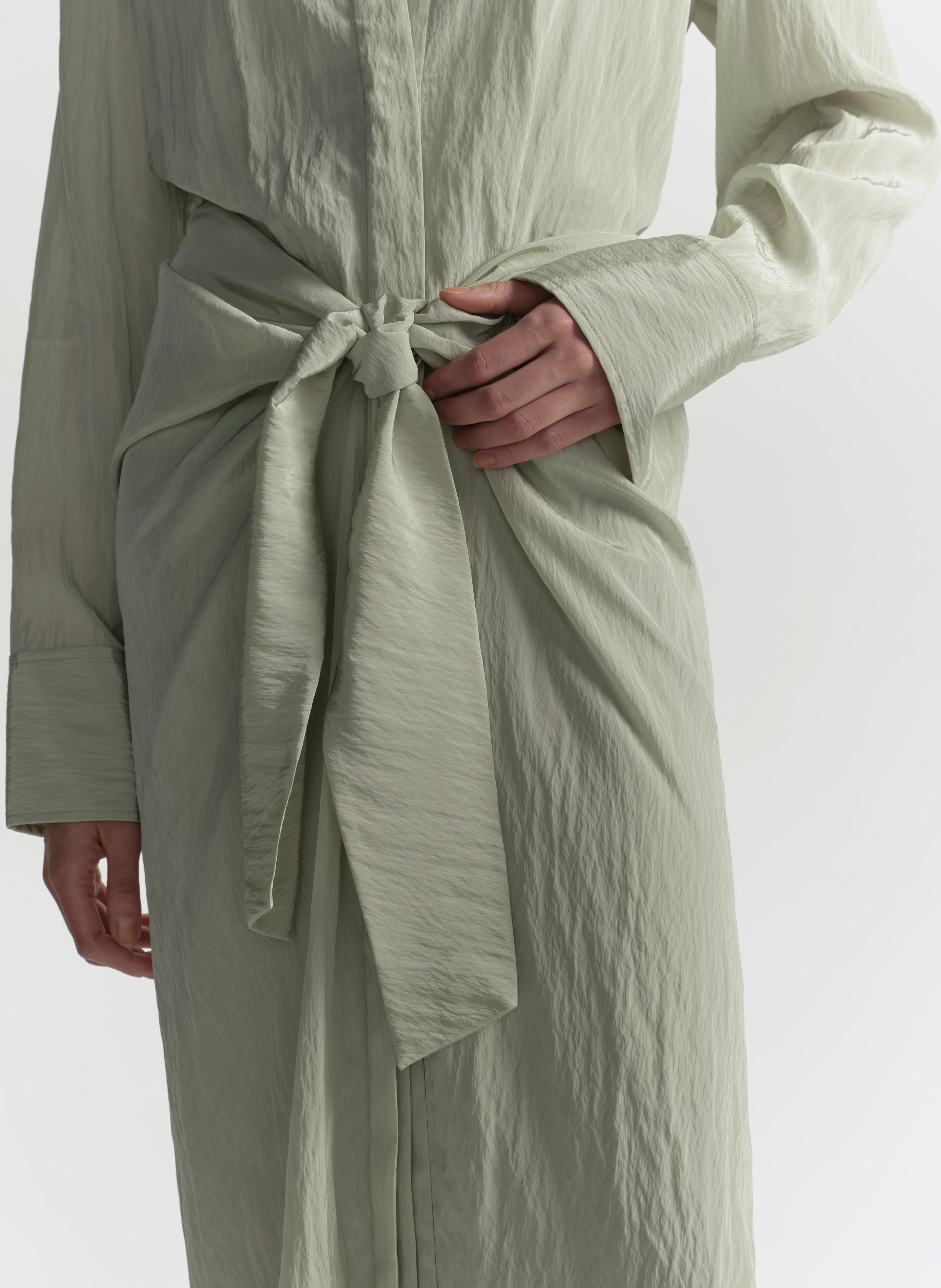 Mila Washed Taffeta Midi Shirtdress | ALC LTD