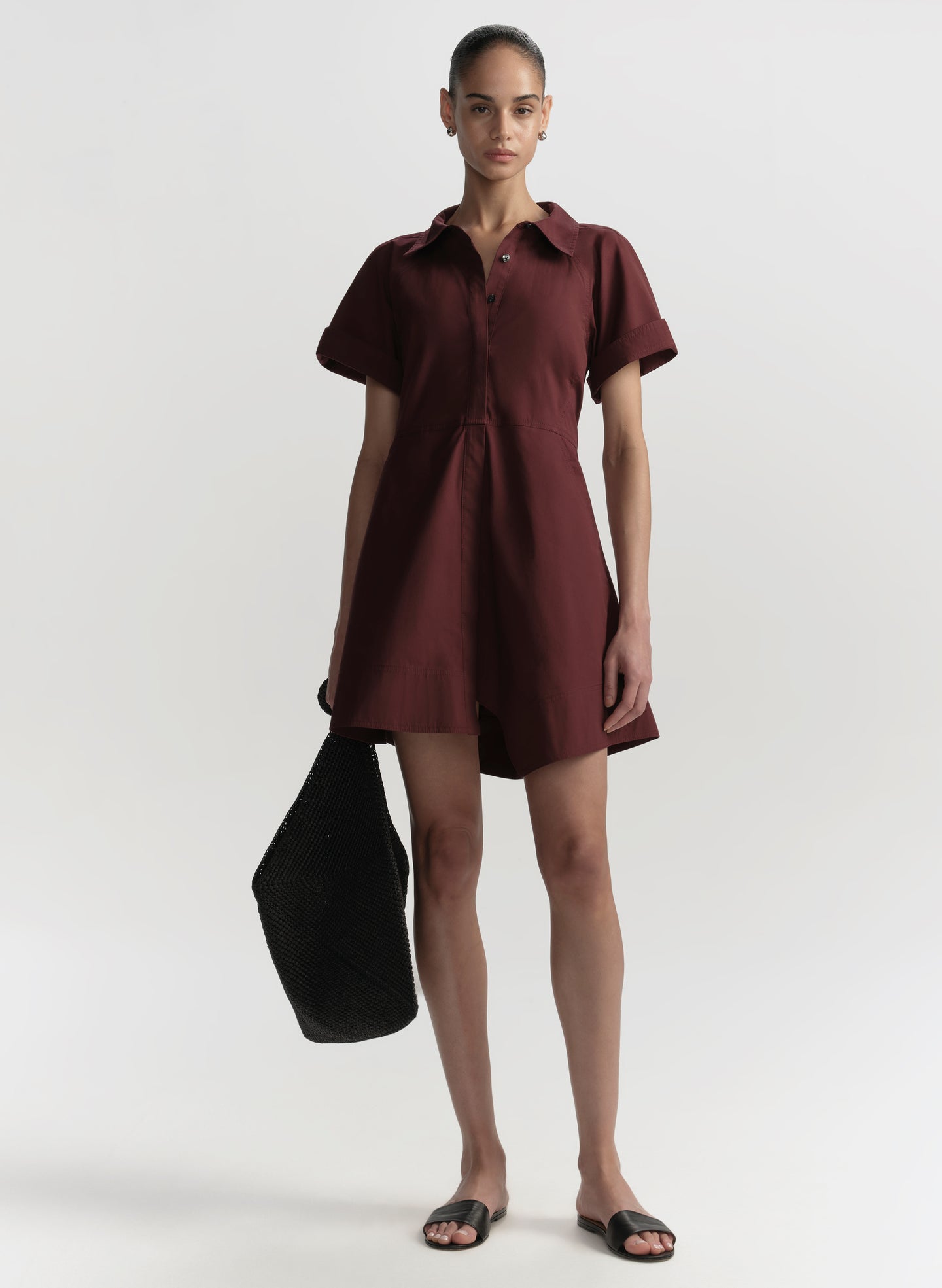 Julie Cotton Mini Shirtdress