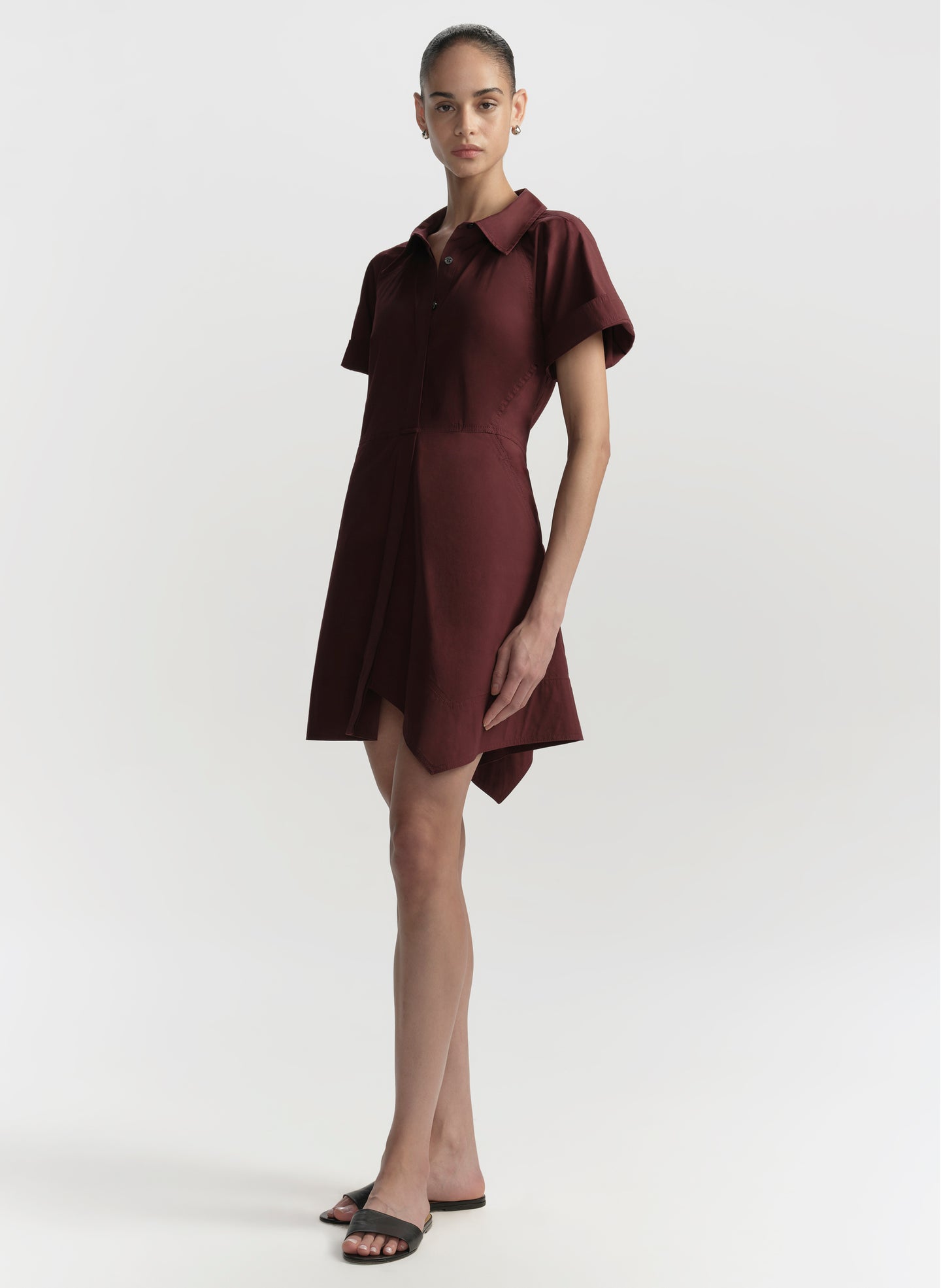 Julie Cotton Mini Shirtdress
