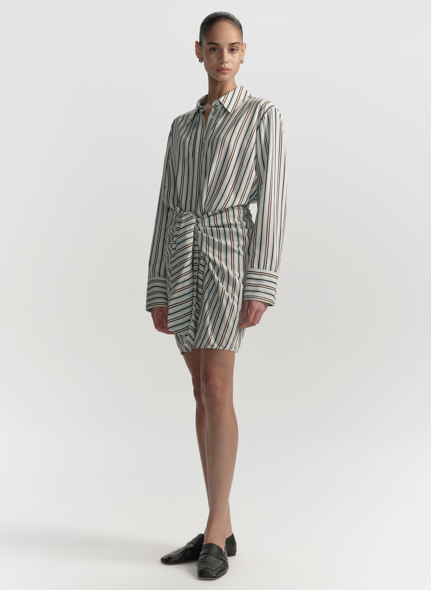 Mia Striped Mini Shirtdress | ALC LTD Mia Striped Mini Shirtdress | ALC LTD