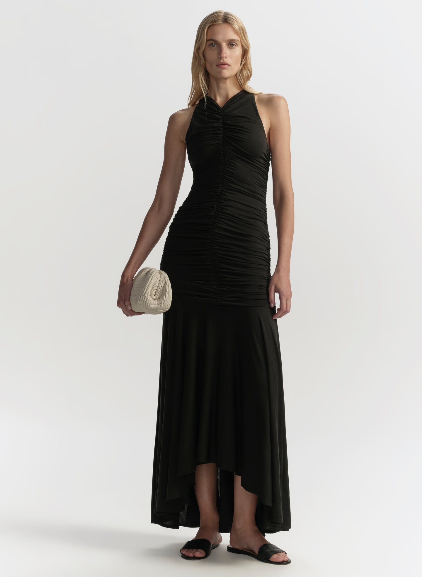 Ayla Ruched Knit Midi Dress | ALC LTD Ayla Ruched Knit Midi Dress | ALC LTD