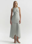 Ayla Ruched Knit Midi Dress