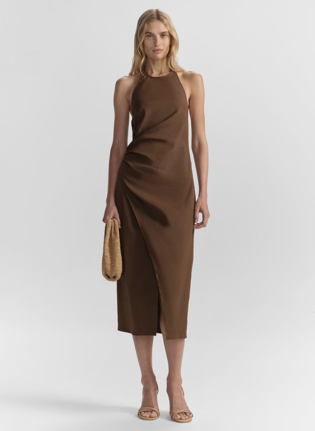 linen halter neck dress Boden Women's Eva Blend Maxi in Red A new essential for your spring and summer wardrobe Karen Millen Premium Tailored Linen