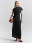 Halle One Shoulder Jersey Midi Dress