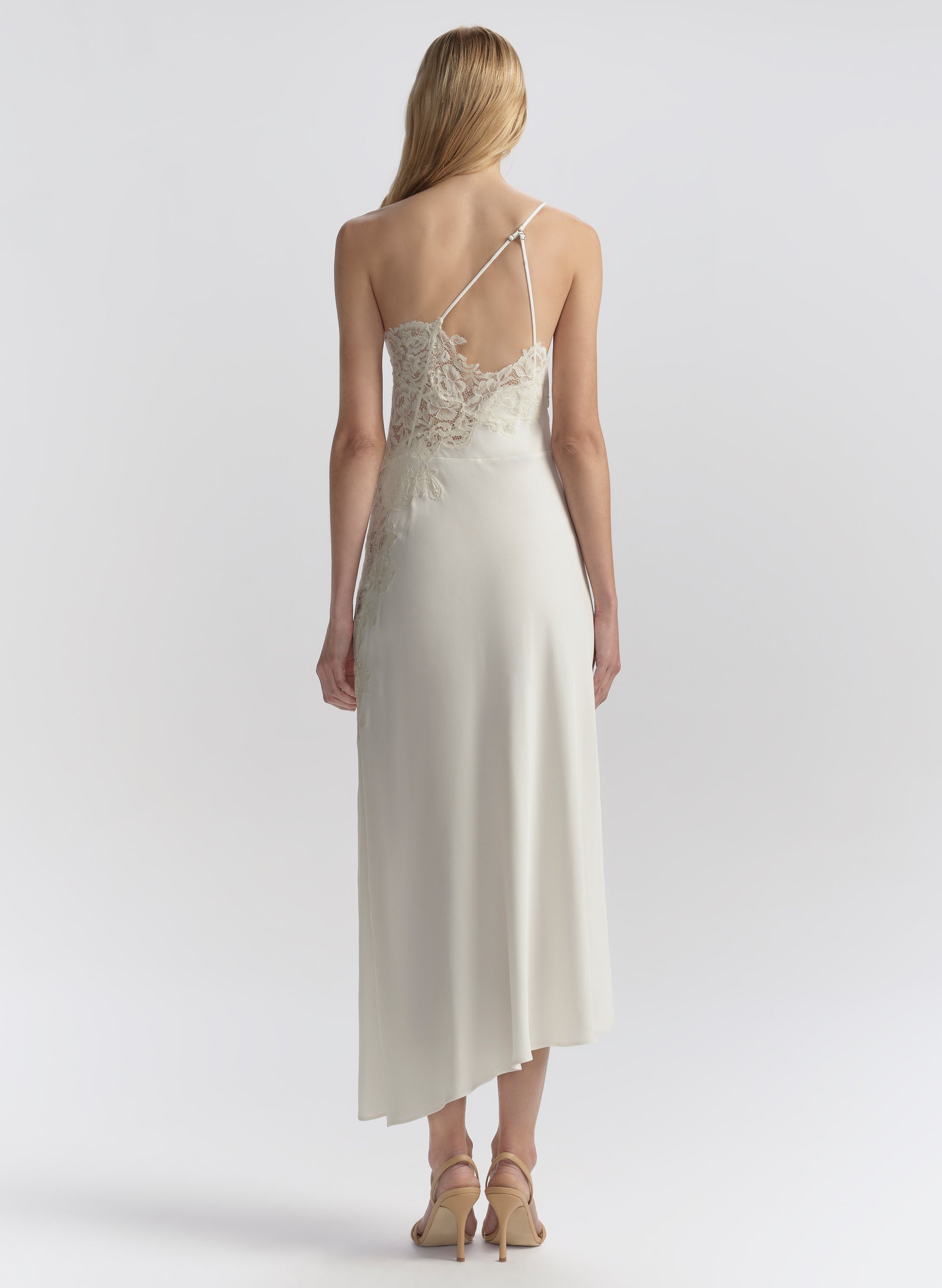 Lou Satin and Lace Midi Dress | ALC LTD