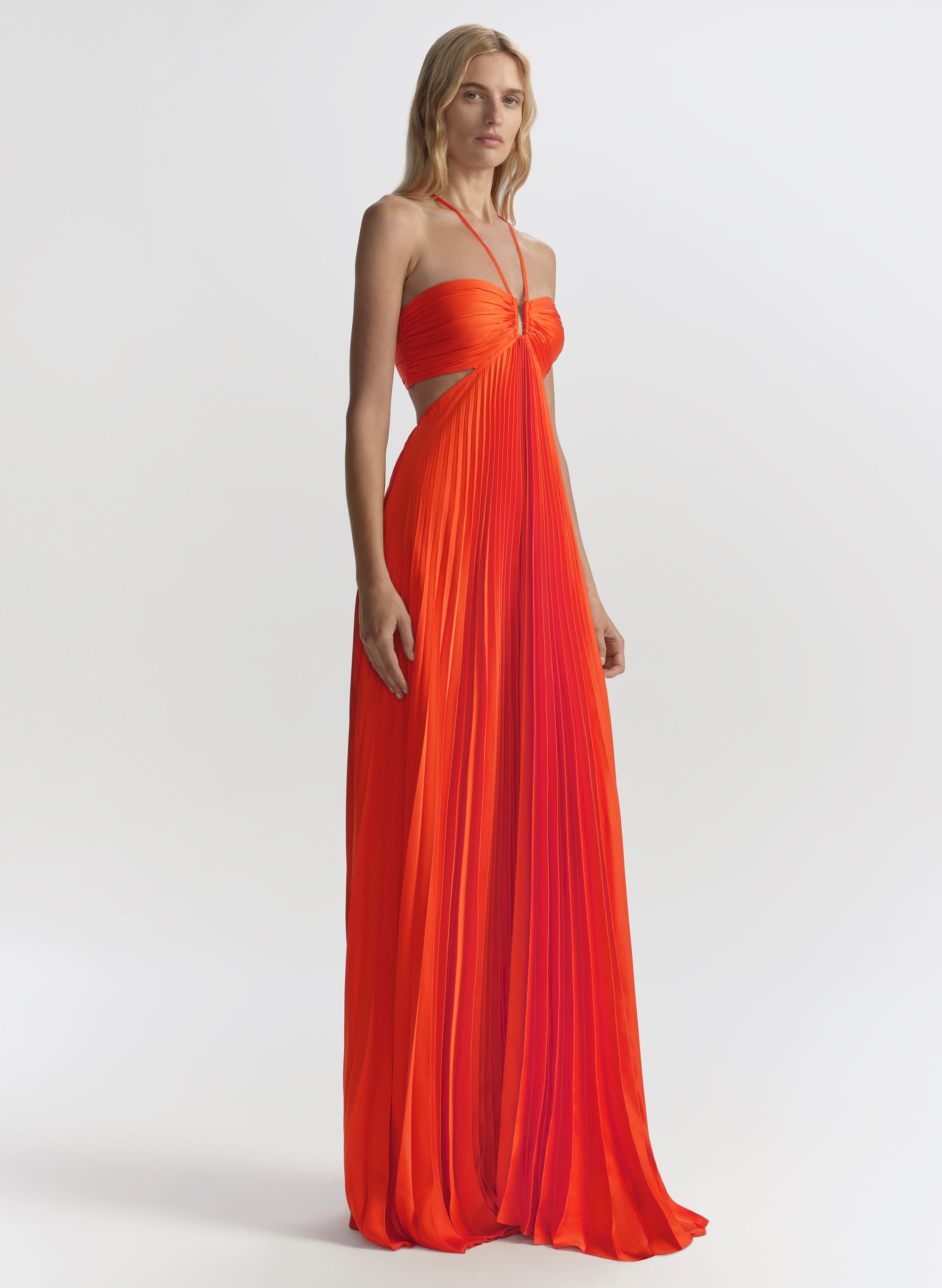 まえこ2025SS album☆Pleatedcolor Dress Moira Pleated Maxi Dress | ALC LTD