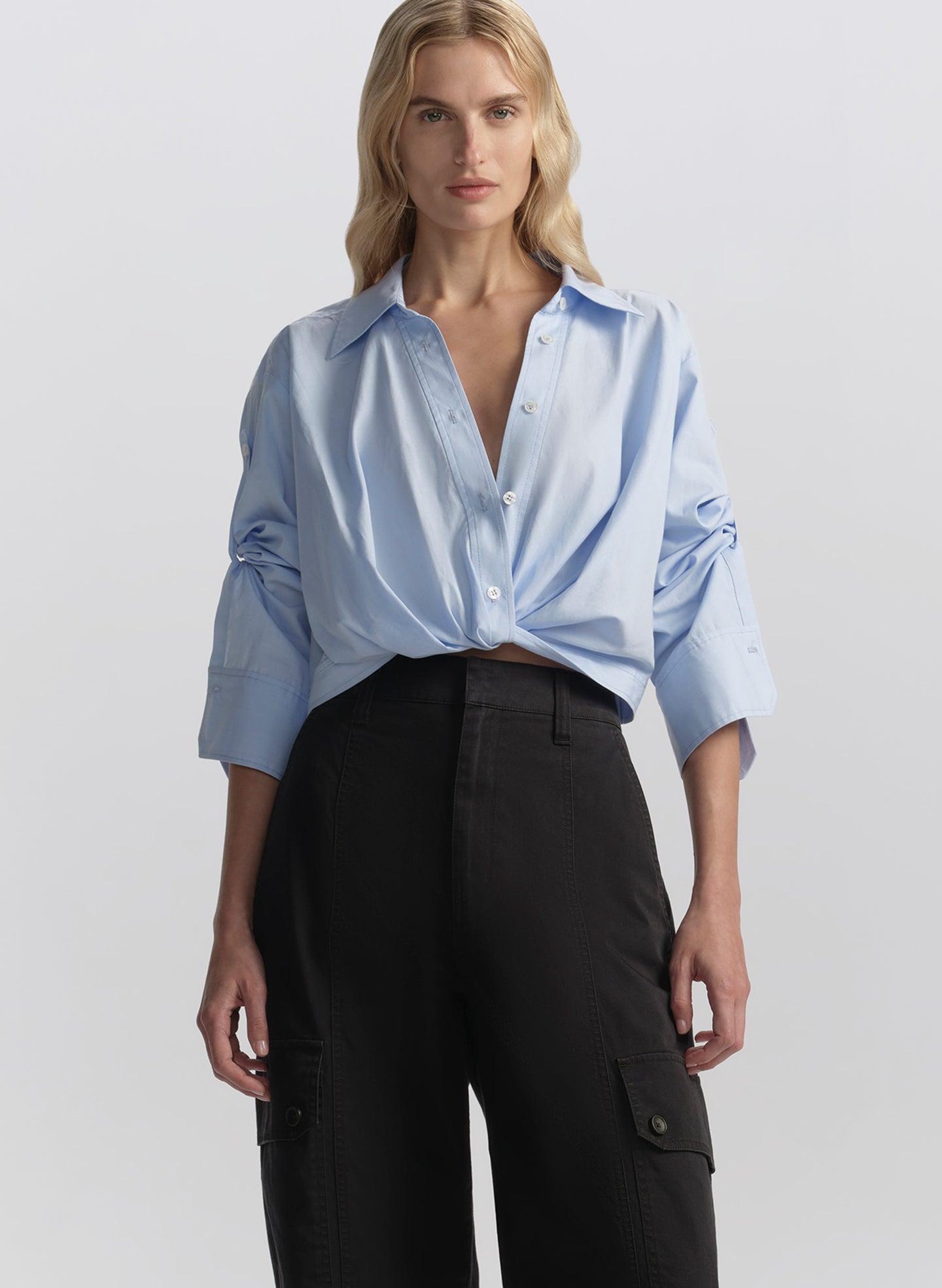 Leo Cropped Cotton Shirt | ALC LTD Leo Cropped Cotton Shirt | ALC LTD