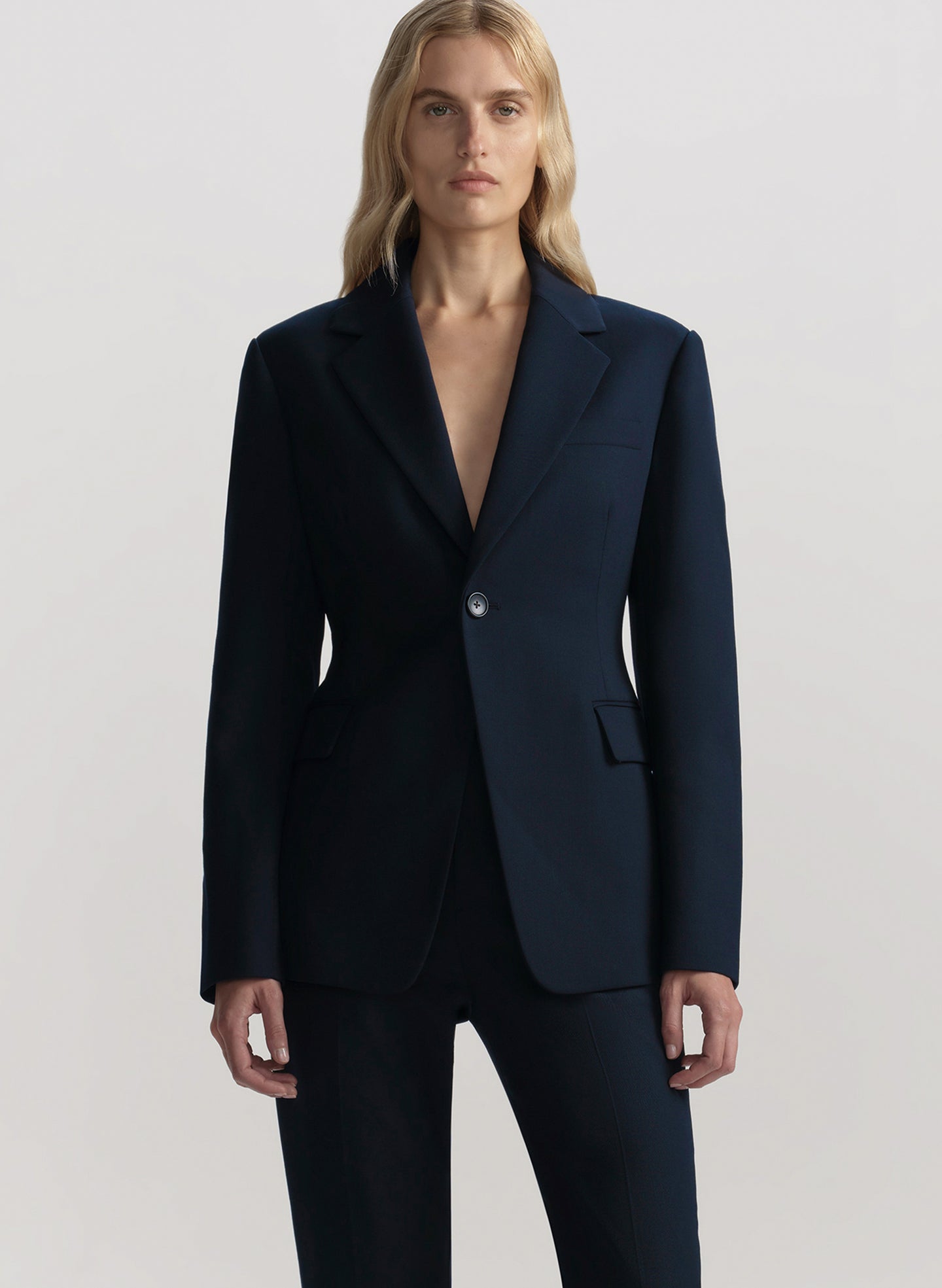 A.L.C. Elza Tailored Jacket in Evening Blue, Size 10