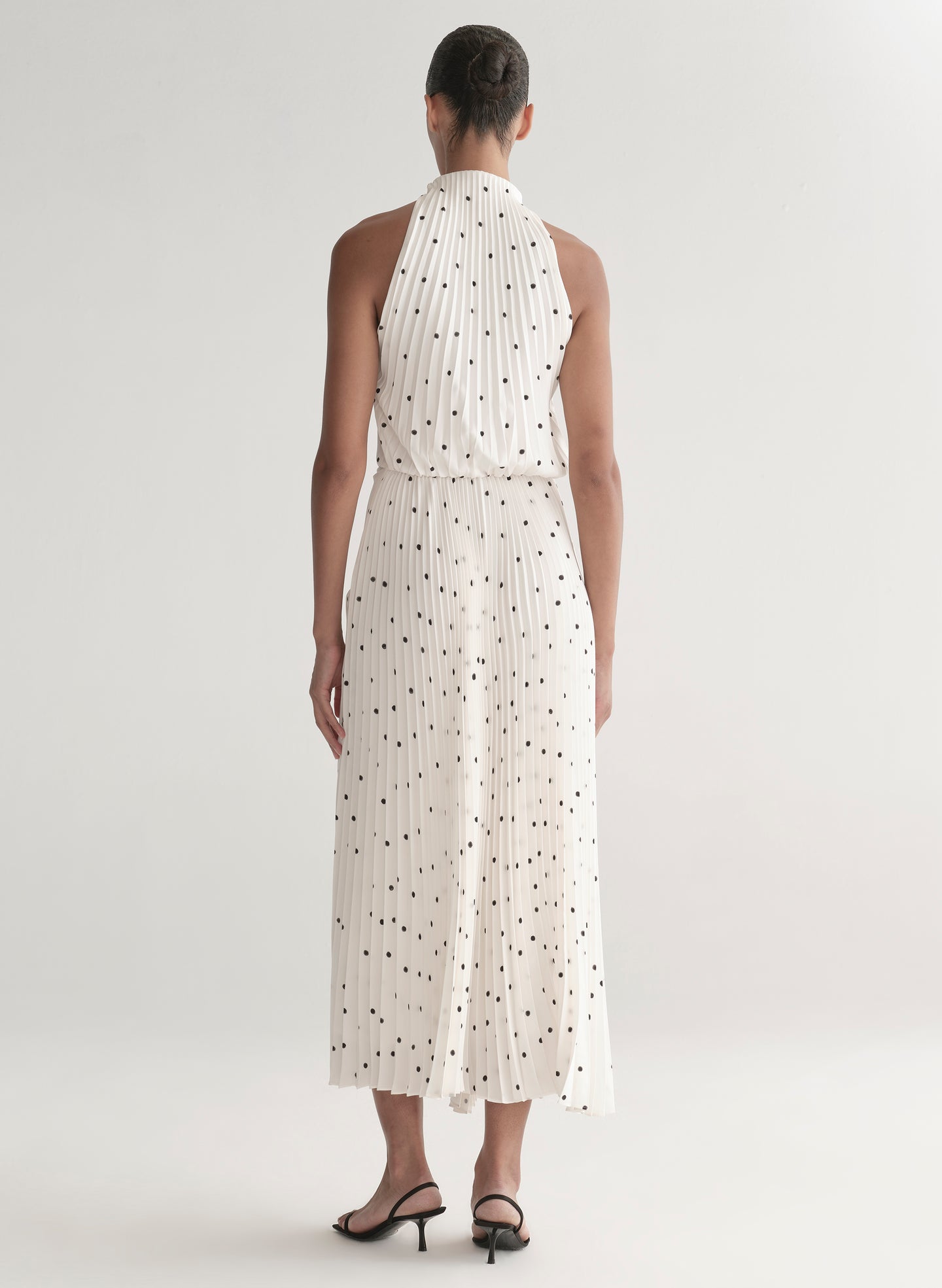 cream and black dress Celine Perfect for summer events Crepe Couture Black & Cream