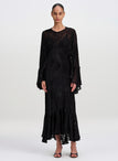 Uma Silk Devoré Midi Dress