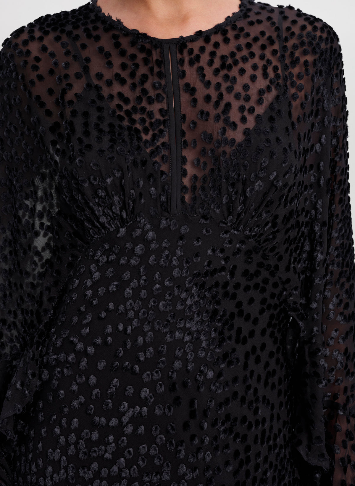Uma Silk Devoré Midi Dress