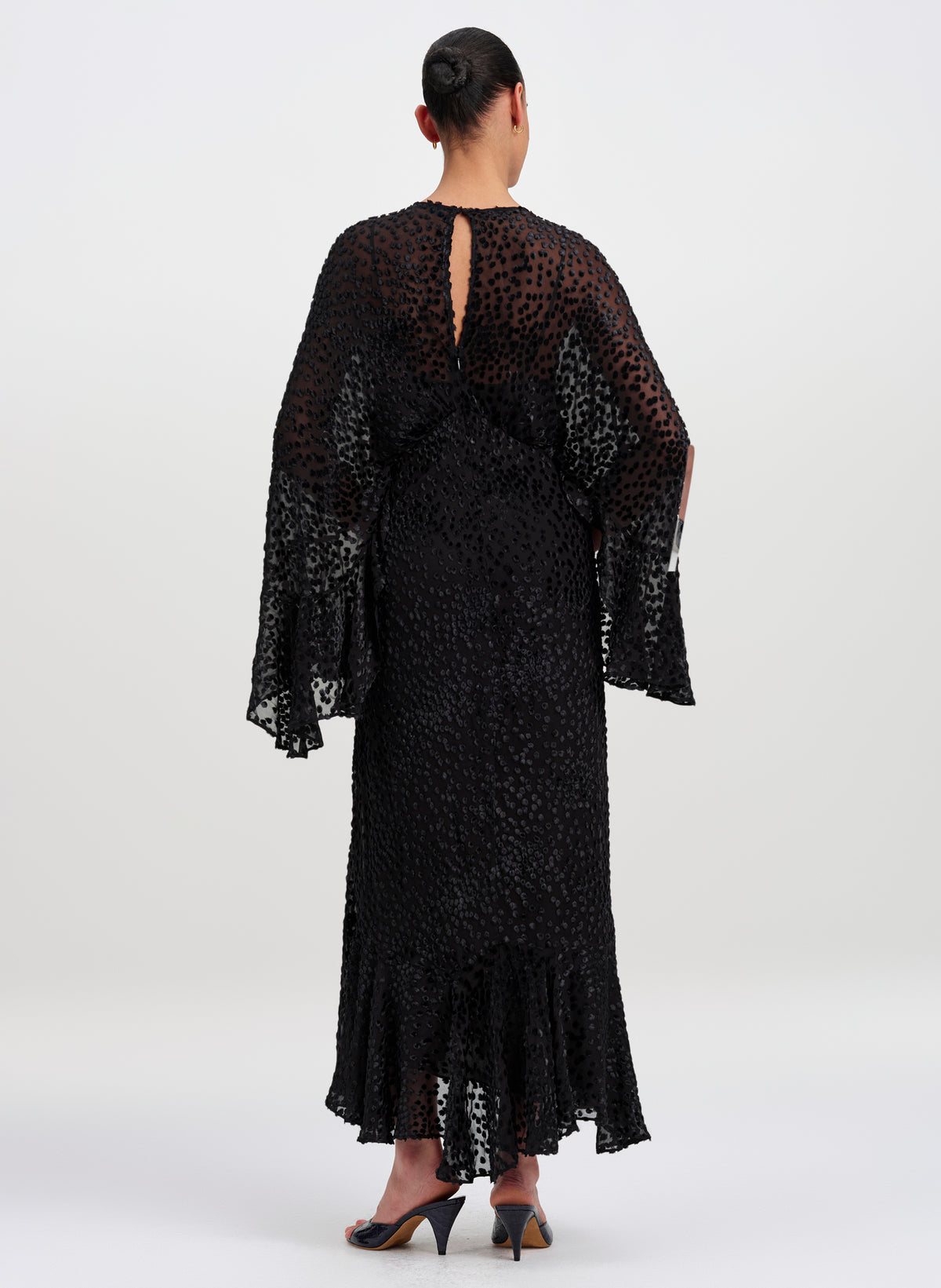 Uma Silk Devoré Midi Dress