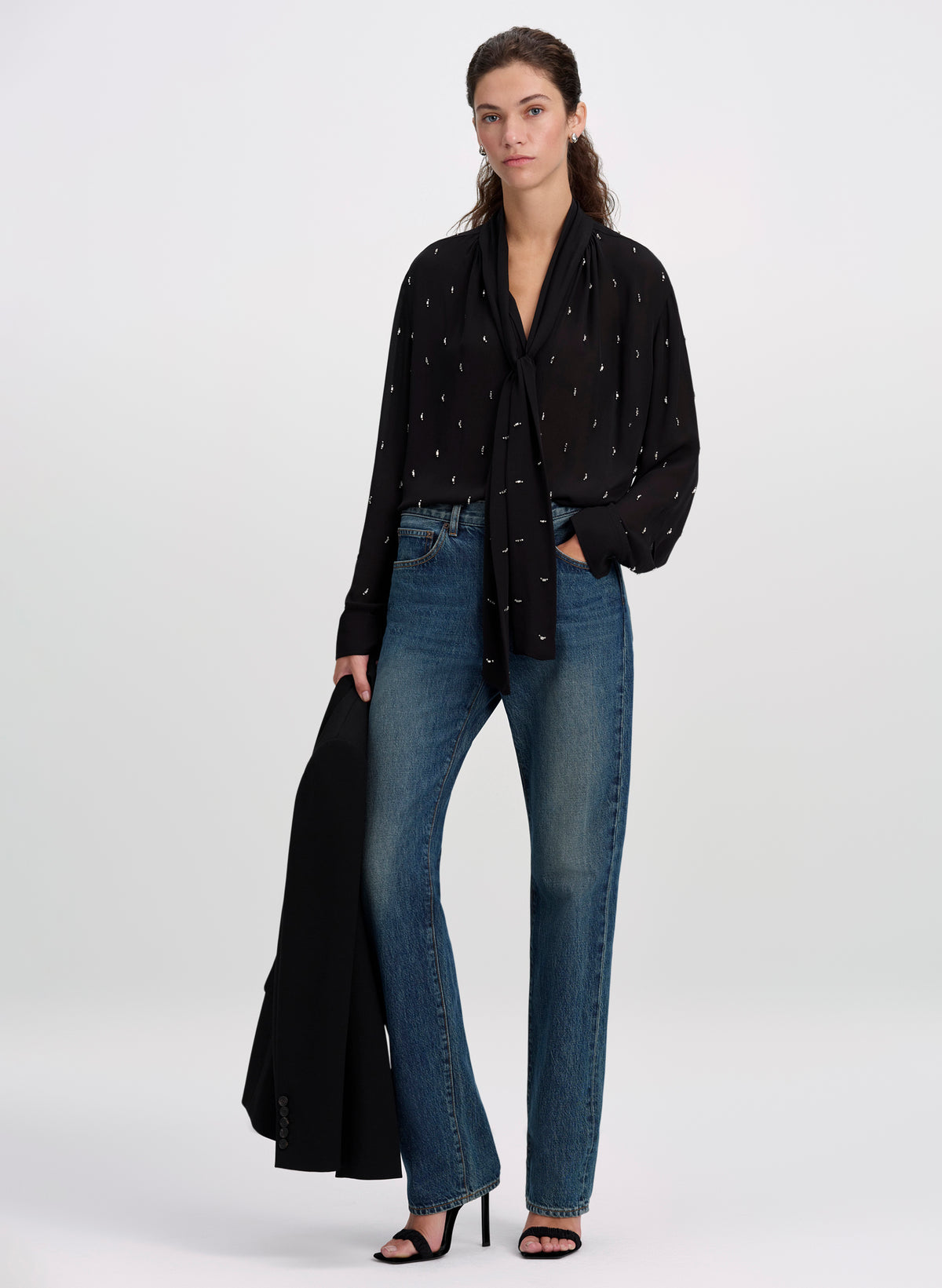 Vivi Embellished Silk Top