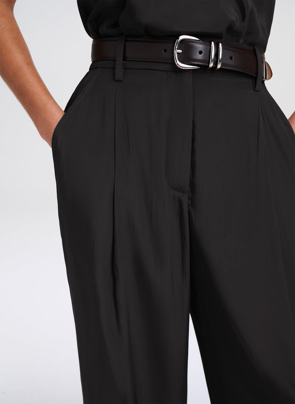 close up on black pants