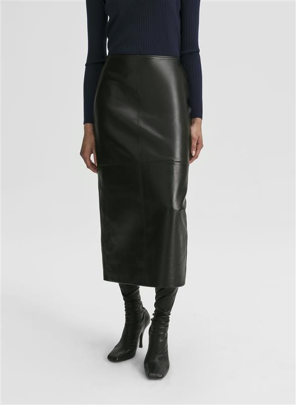 Marta Leather Midi Skirt
