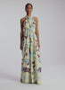 video view of woman wearing printed maxi dress