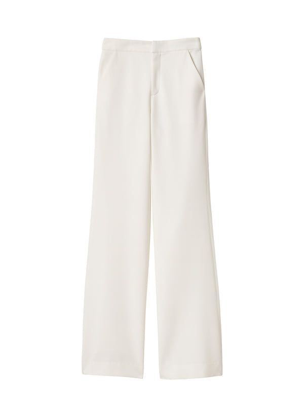 flat lay of white pants