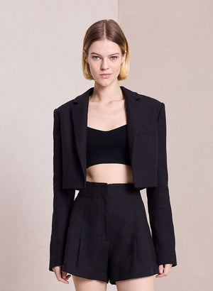 Andy Cropped Linen Jacket