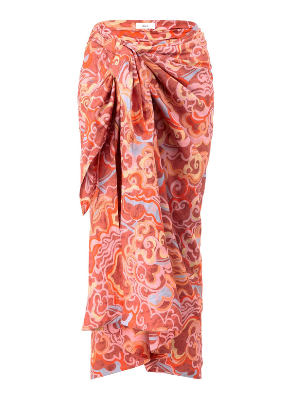flatlay of multicolor sarong